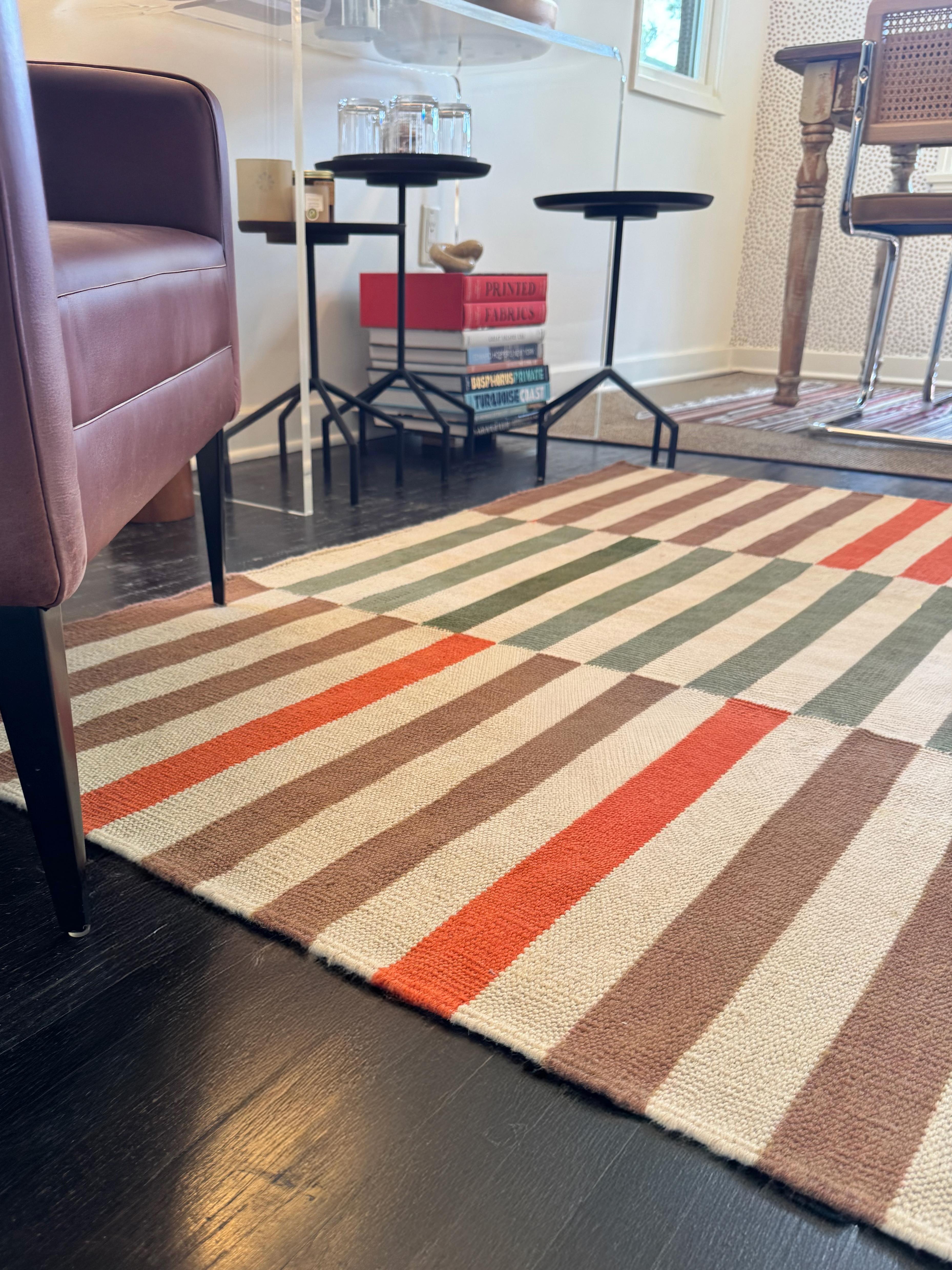 Turco Kilim a righe Contemporary Studio Marmi Anatolia 1 in vendita