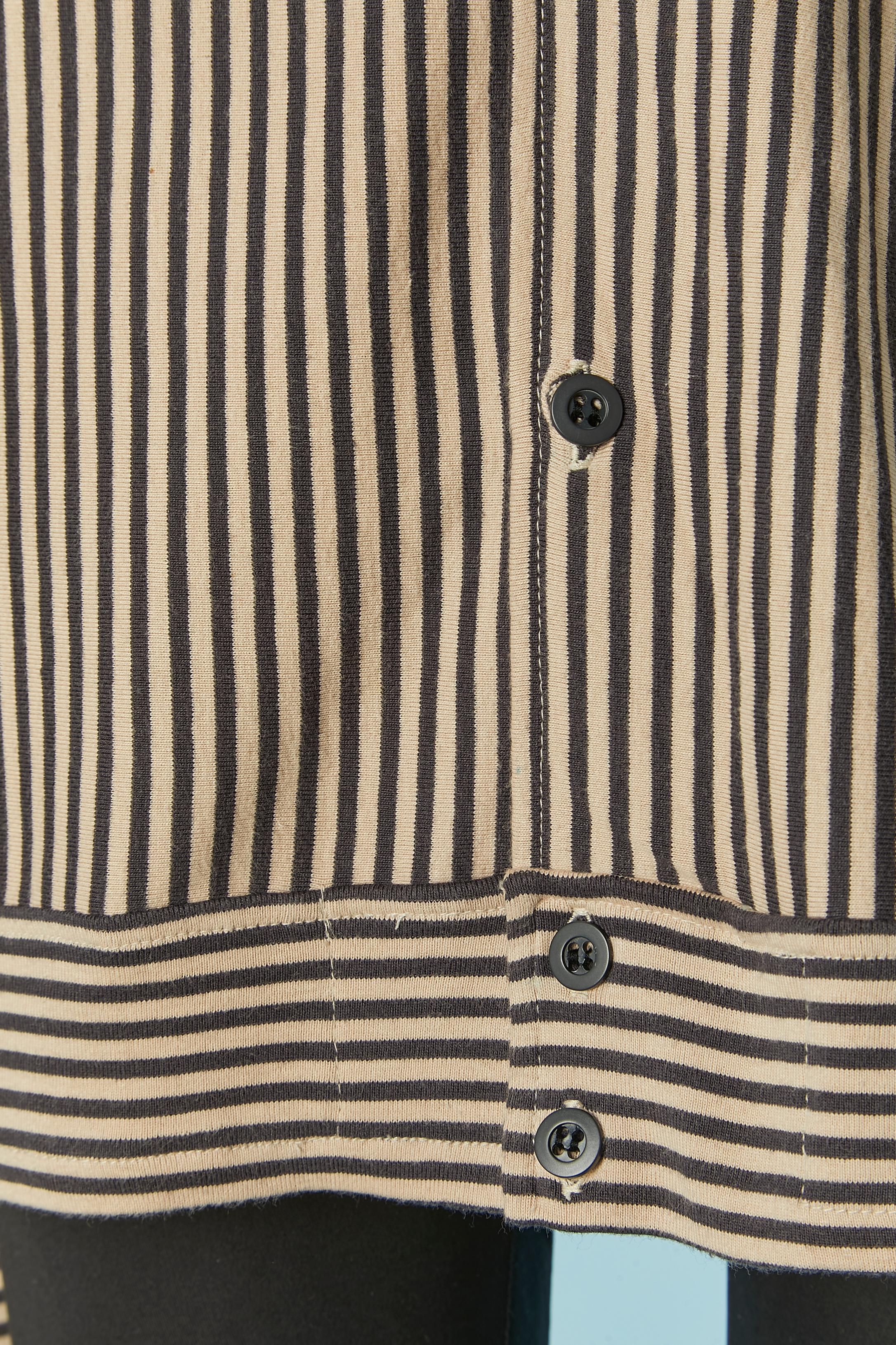 Black Striped cotton jersey shirt RYKIEL Homme For Sale