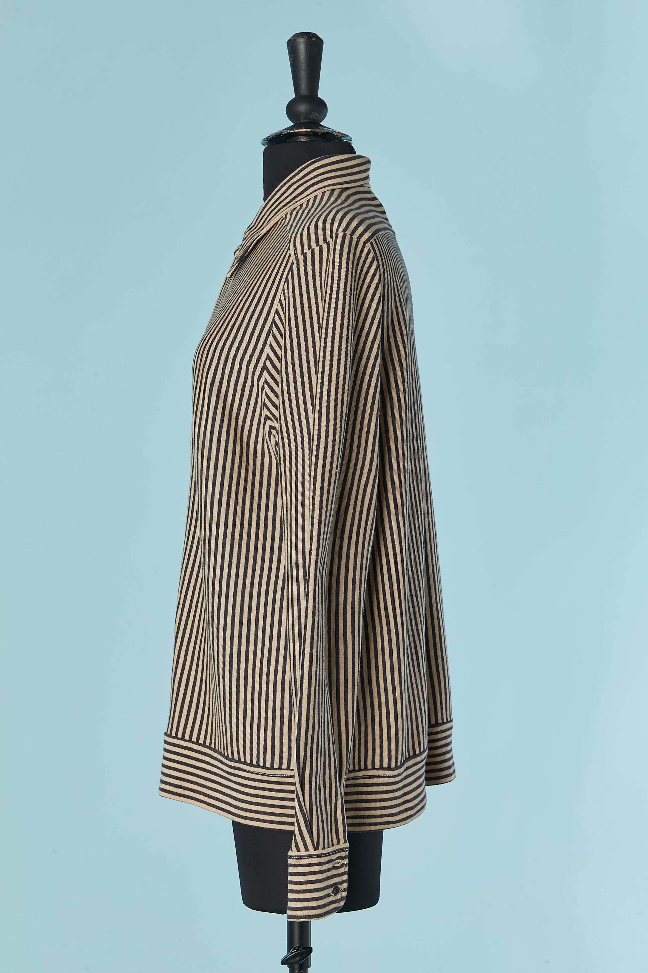Striped cotton jersey shirt RYKIEL Homme In Excellent Condition For Sale In Saint-Ouen-Sur-Seine, FR