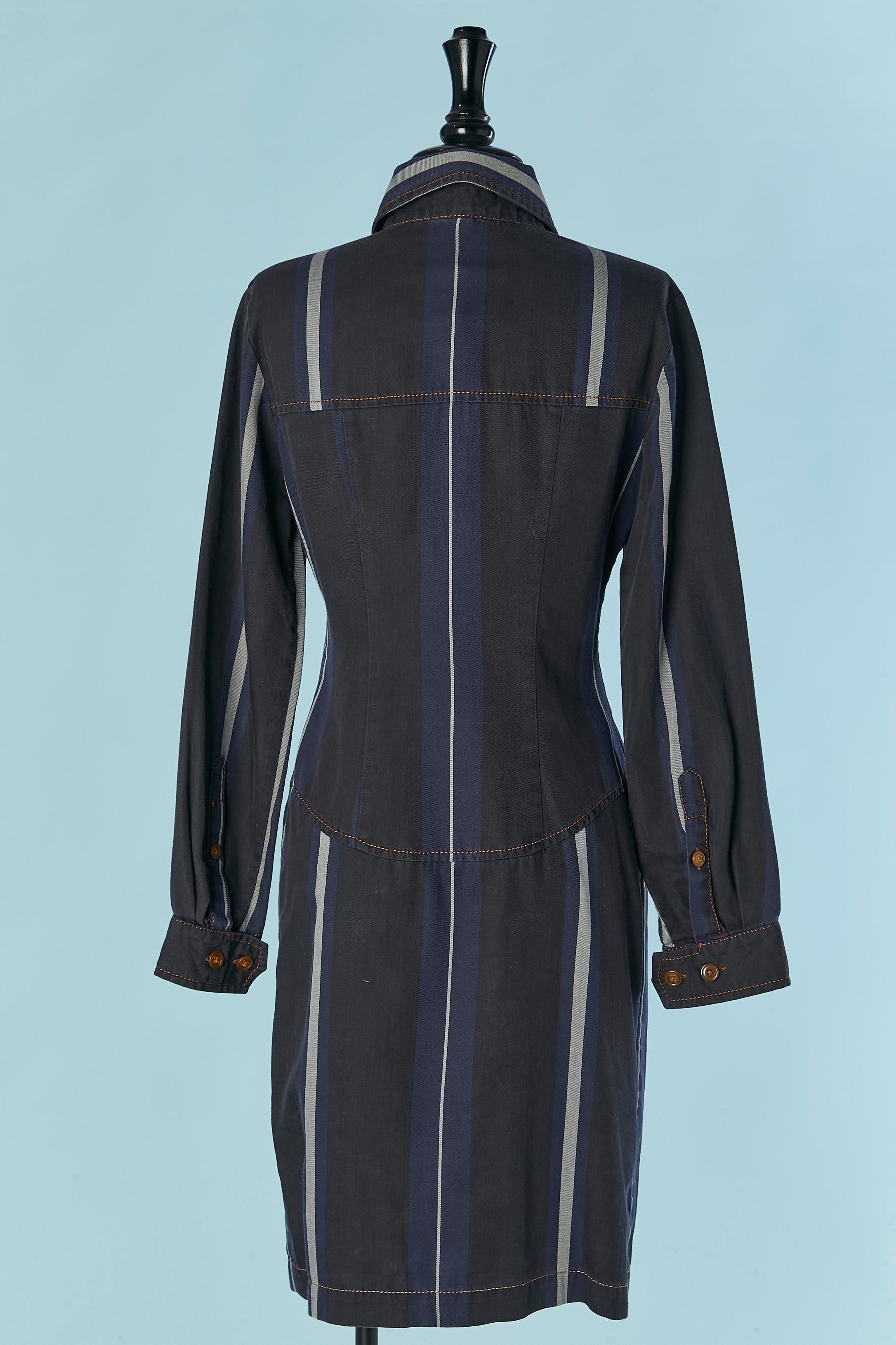 Women's Striped cotton shirt dress RED LABEL by VIVIENNE WESTWOOD For Sale