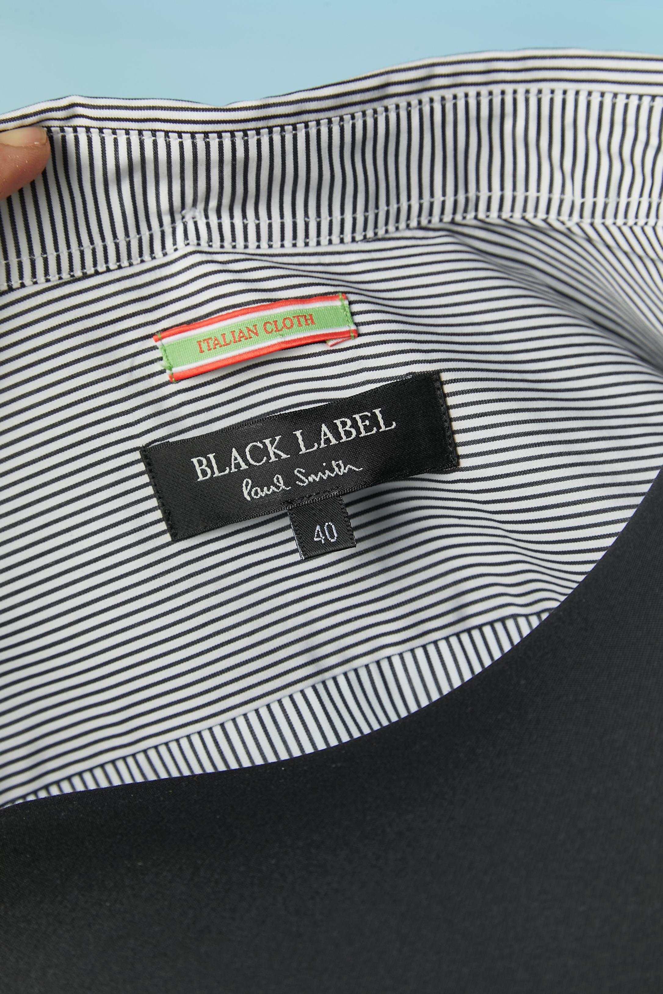 Gestreiftes Baumwollhemd mit Blumen- und Tupfendruck  Paul Smith Schwarzes Label im Angebot 4