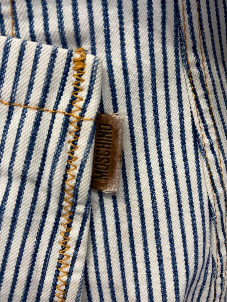 Striped cotton single-breasted jacket Moschino Jeans  For Sale 3