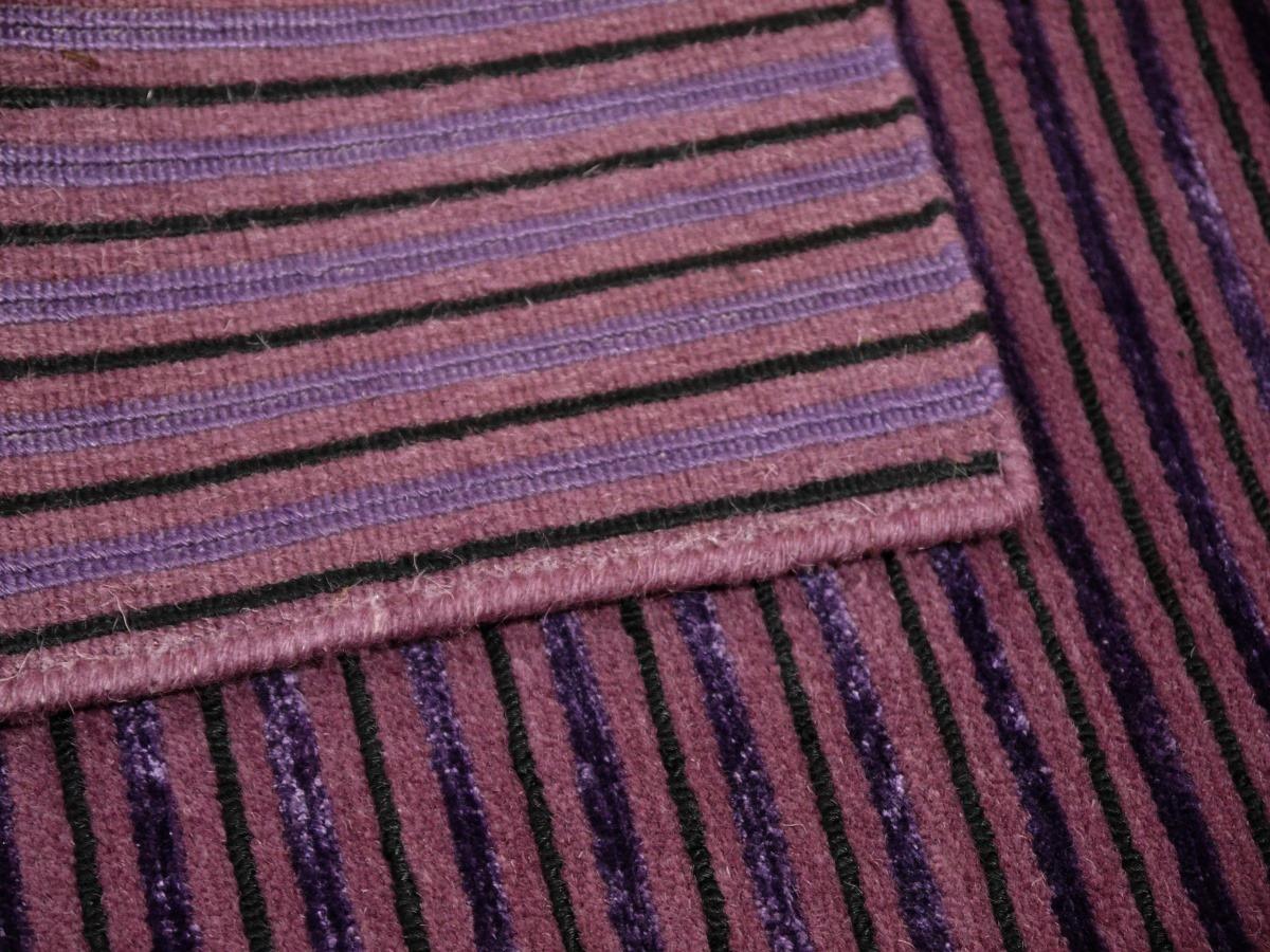 Gestreifter Teppich mit Schleifenschliff von Djoharian Design Moderne zeitgenössische Kunst Handgeknüpft im Angebot 5
