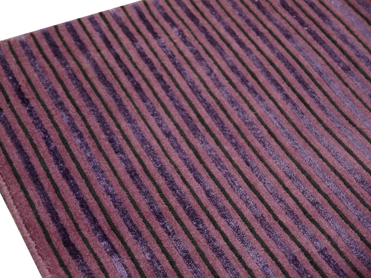 Gestreifter Teppich mit Schleifenschliff von Djoharian Design Moderne zeitgenössische Kunst Handgeknüpft im Angebot 6