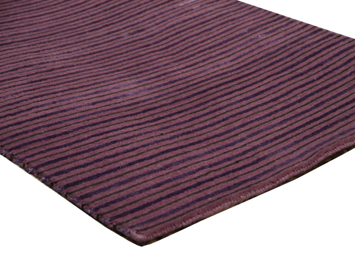 Nepalese Striped Cut Loop Rug by Djoharian Design Modern Contemporary Art Hand Knotted For Sale