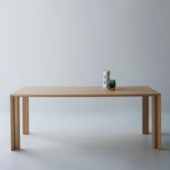 Gestreifter Esstisch aus Holz von Sebastiano Bottos