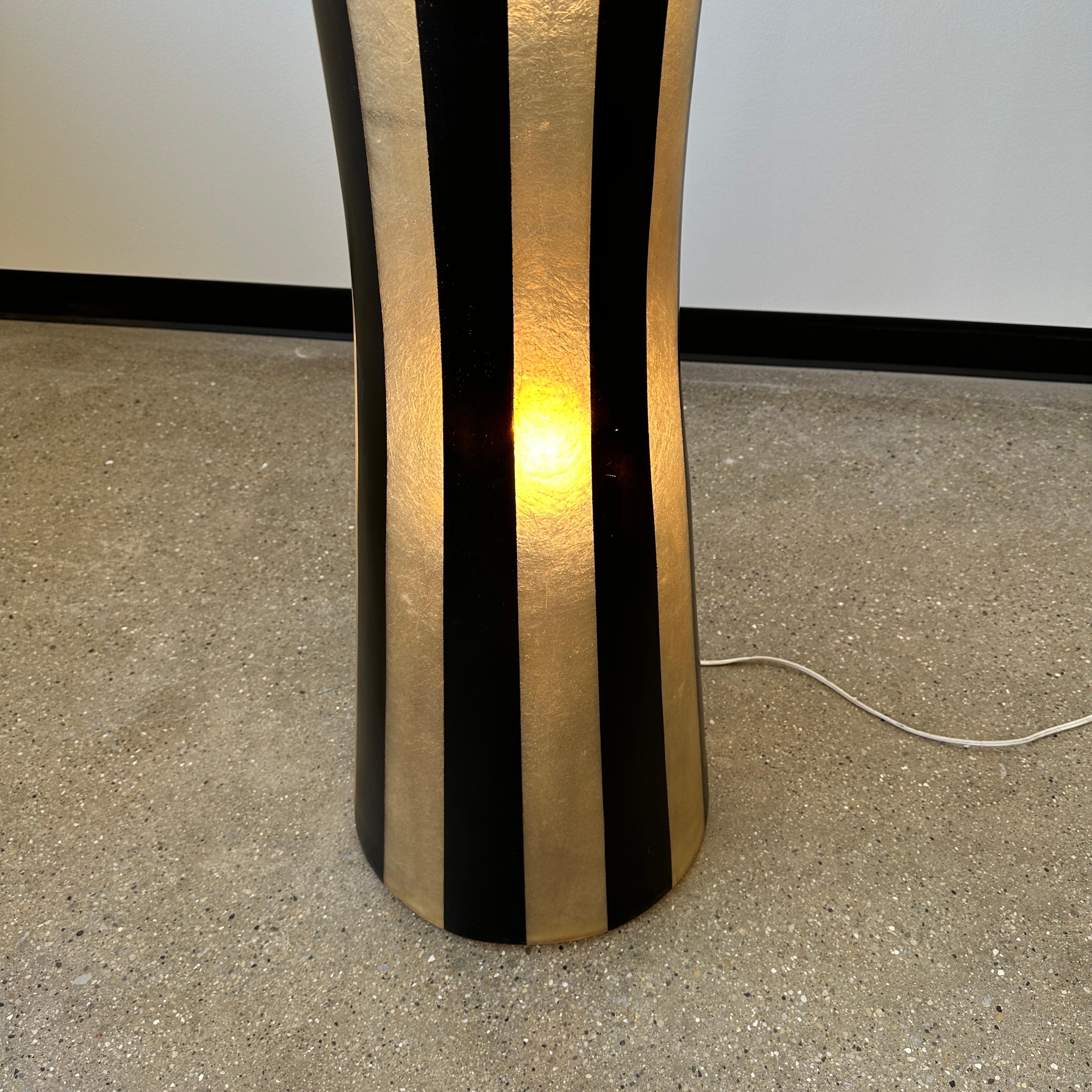Striped Fiberglass Lamp In Good Condition In Chicago, IL