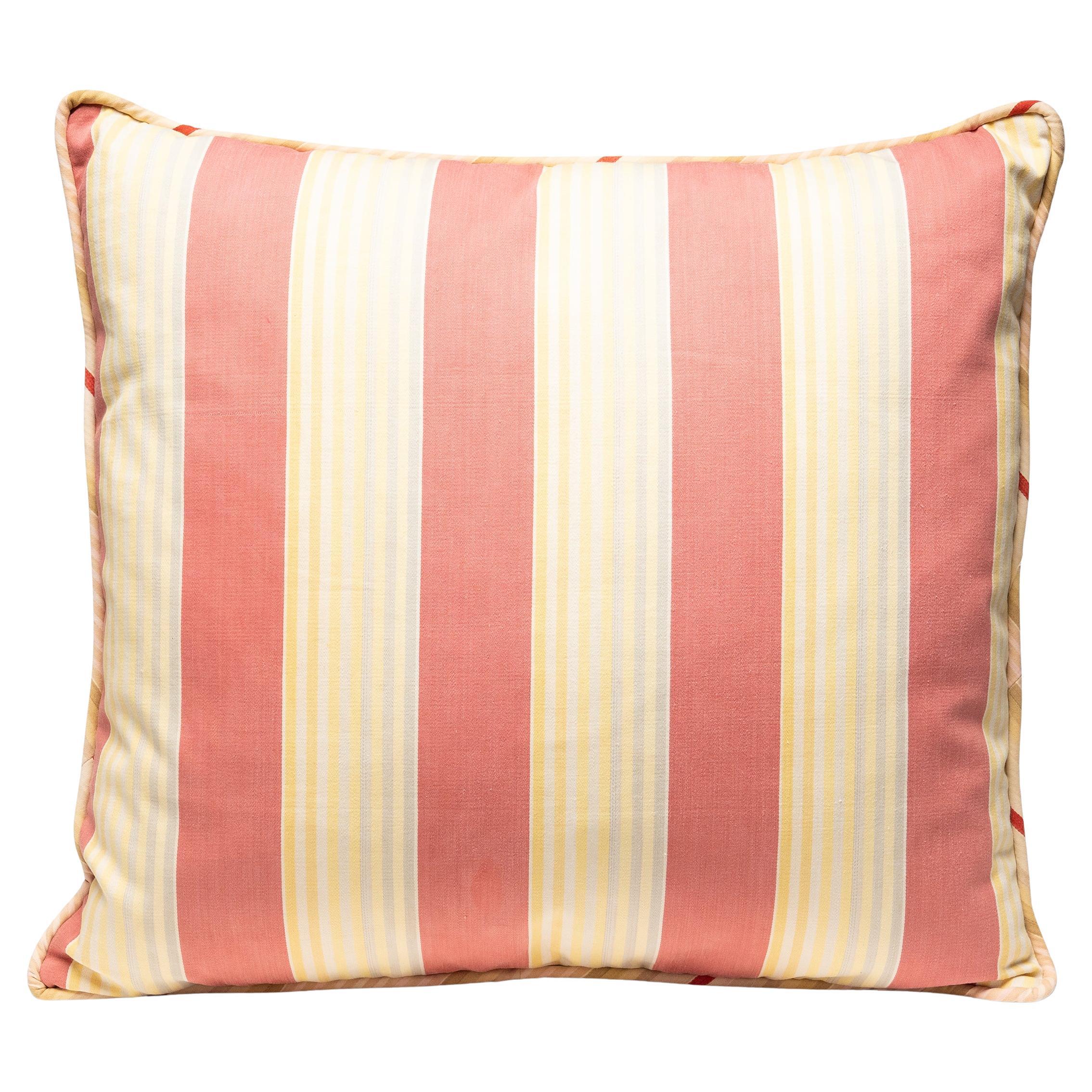 Striped French Ticking Throw Pillow