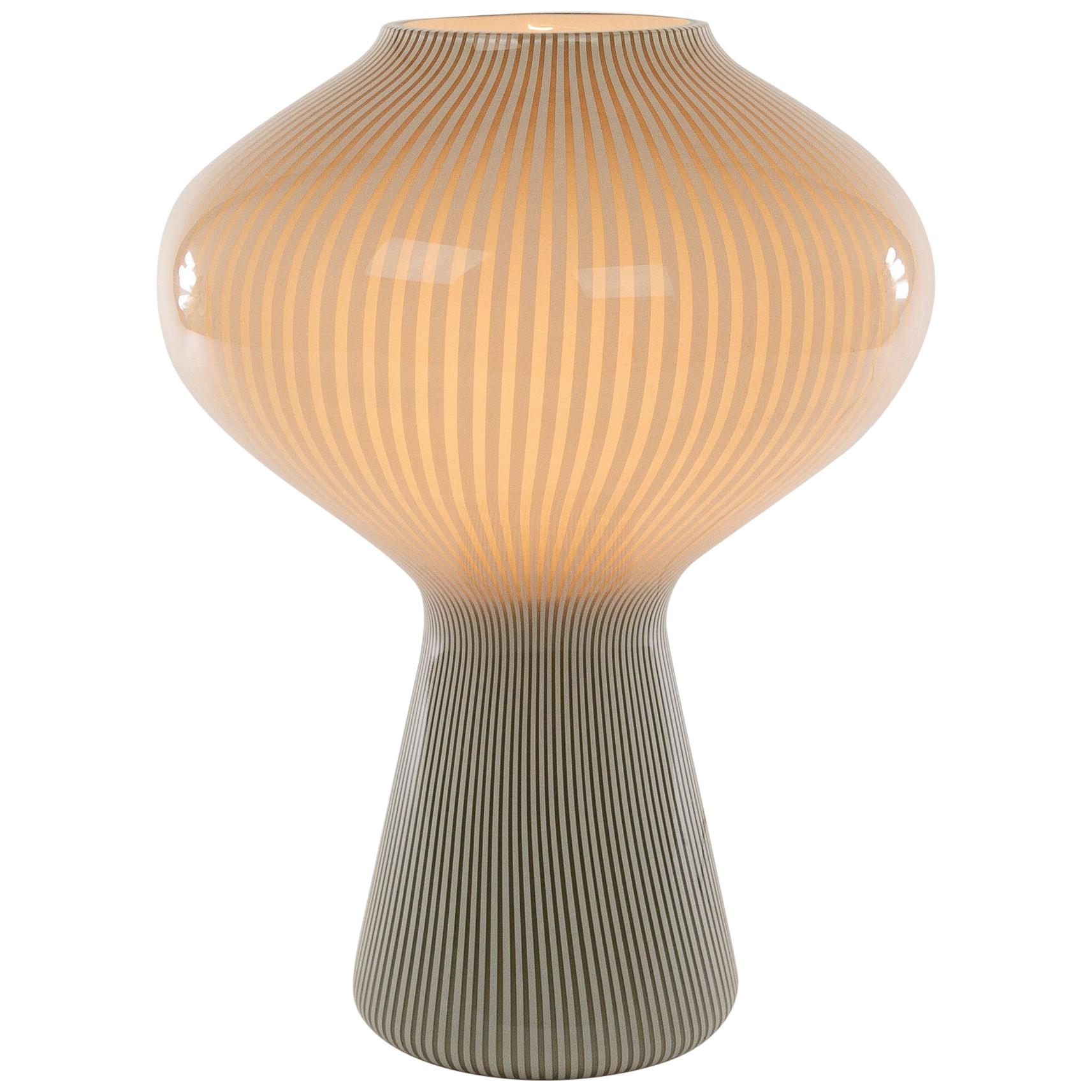 Striped Fungo Table Lamp by Massimo Vignelli for Venini, 1950s