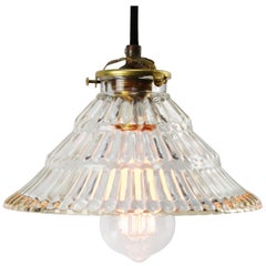 Striped Glass Vintage Industrial Hanging Pendant Light