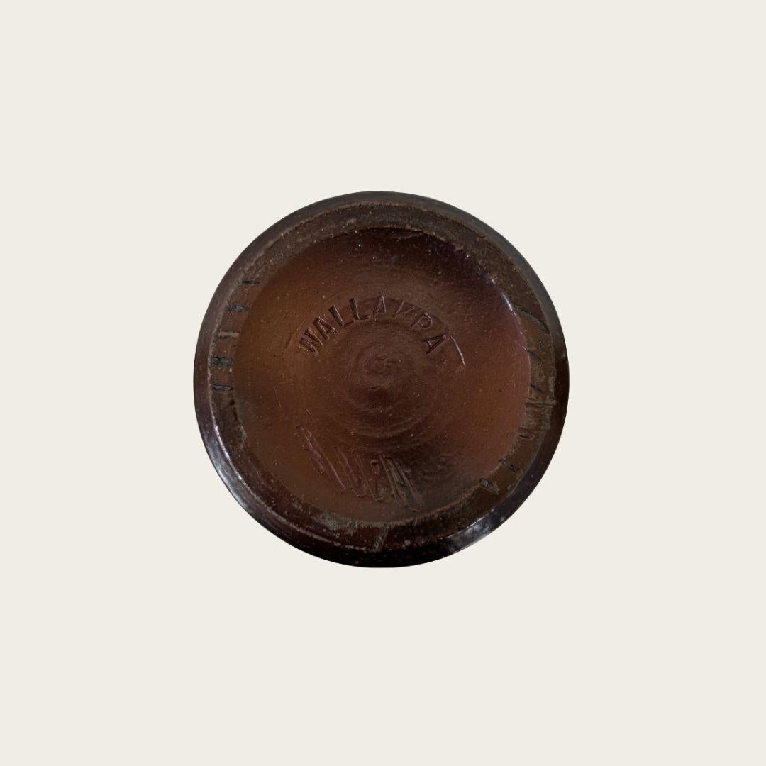 Metà XX secolo Vaso in gres con smalto a righe di Arthur Anderssen per Wallåkra in vendita