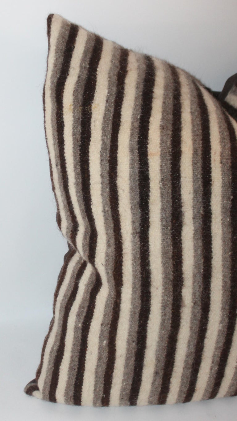 Hand-Woven Striped Indian Weaving Pillows Collection of 3 For Sale