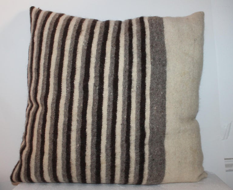 Striped Indian Weaving Pillows Collection of 3 In Good Condition For Sale In Los Angeles, CA