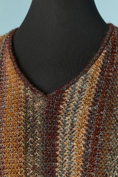 Striped jacquard chiné knit dress Missoni