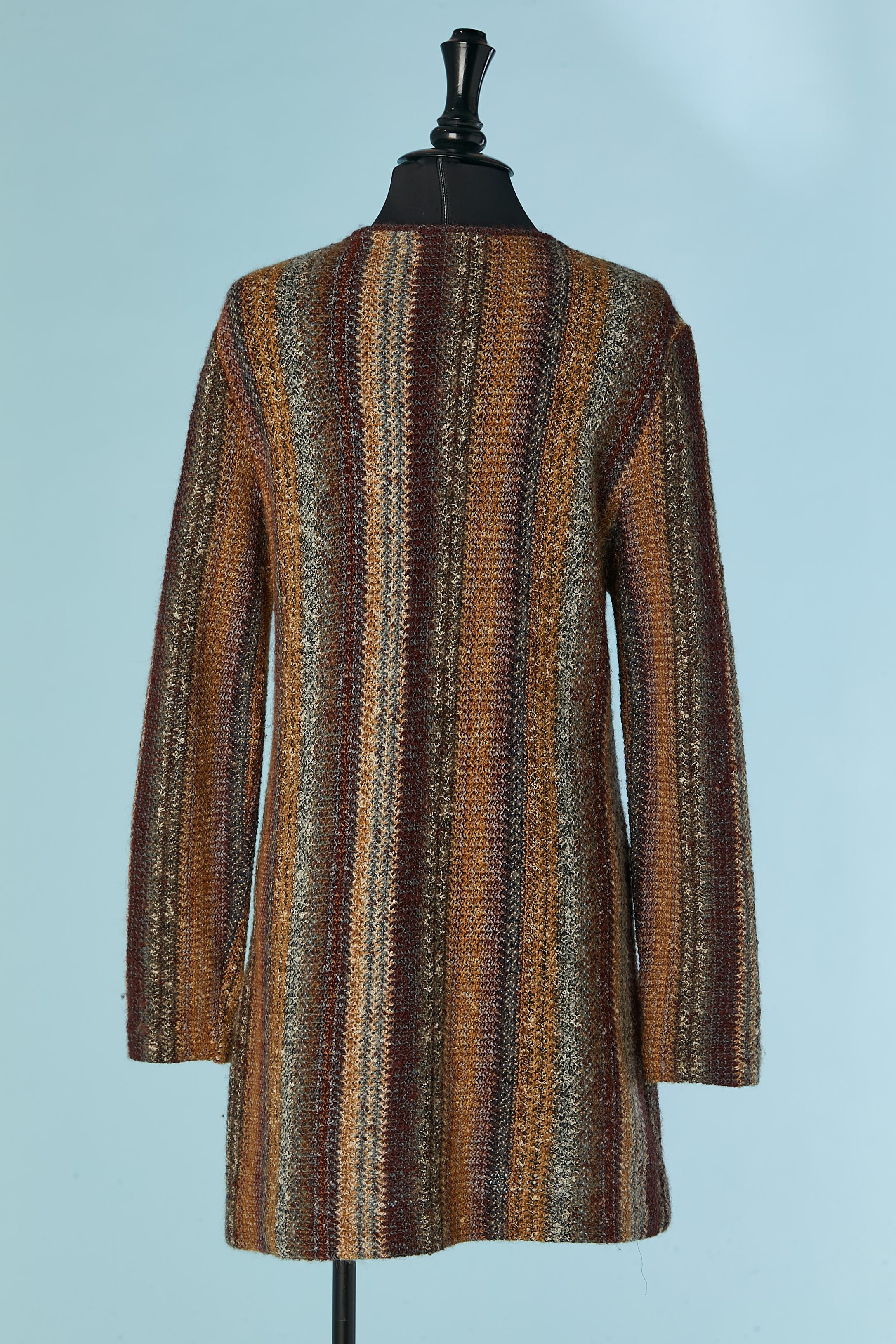 Gestreiftes Jacquard-Kleid aus Chiné-Strick von Missoni im Angebot 1