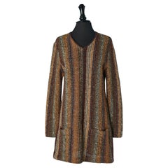 Striped jacquard chiné knit dress Missoni