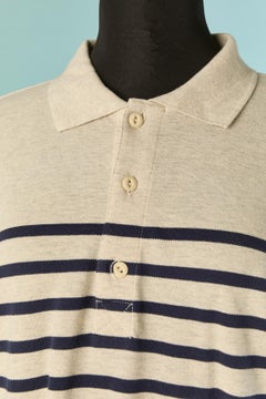 Striped jersey Polo neck long sleeve cotton tee-shirt JEAN-PAUL GAULTIER Matelot