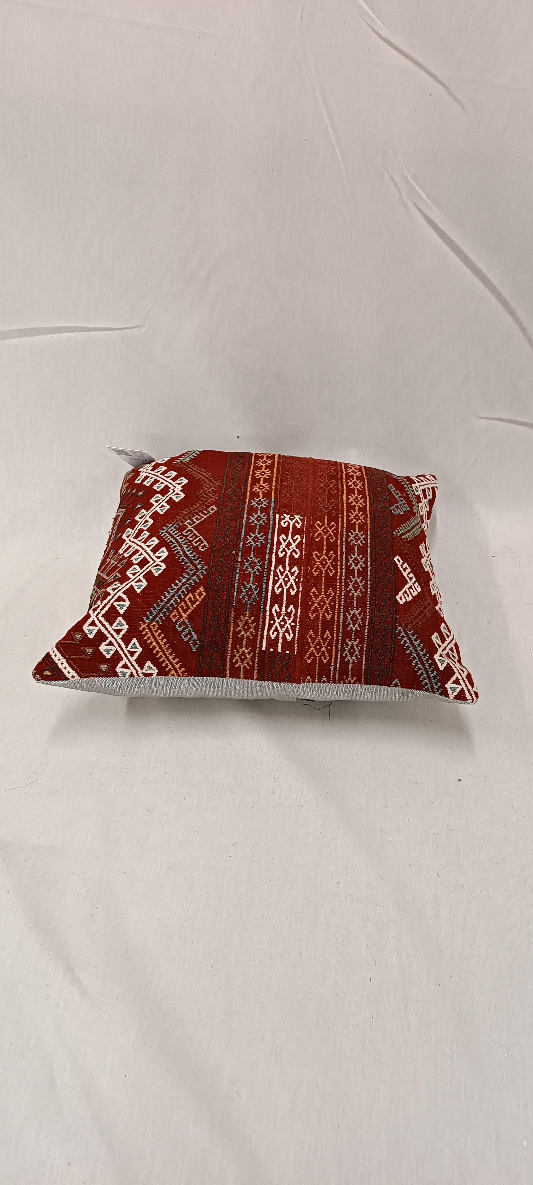 Hollywood Regency Housse de coussin Kilim Striped Decorative Tribal Wool Pillow Contemporary Geometric en vente