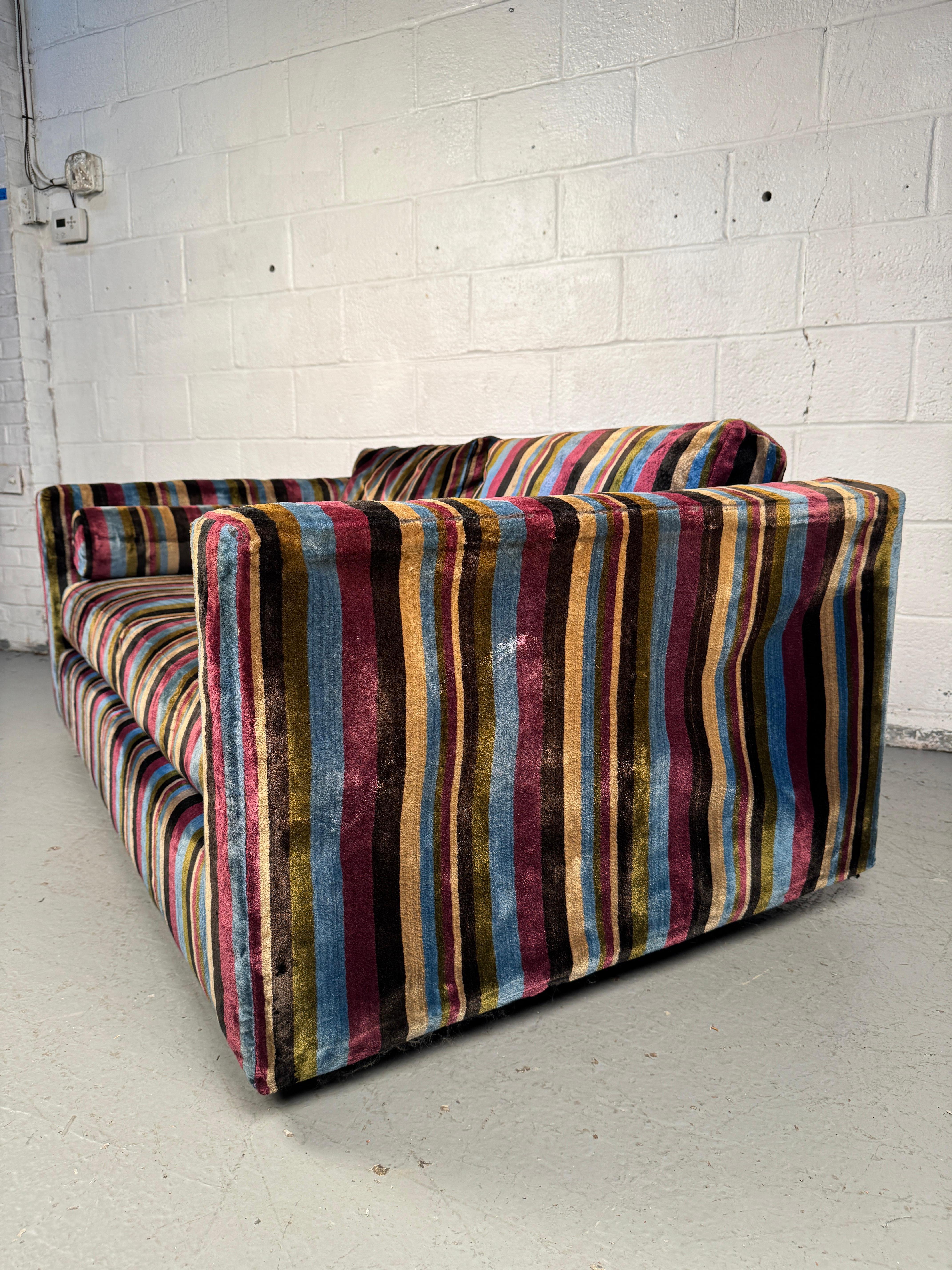 Loveseat a rayas de mediados de siglo By Shawnee Penn MFG CO en venta 6