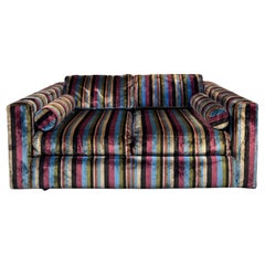 Loveseat a rayas de mediados de siglo By Shawnee Penn MFG CO