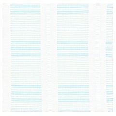 Moderner, gestreifter Teppich mit Blau und Akzenten „Harbor Grid“ von Doris Leslie Blau