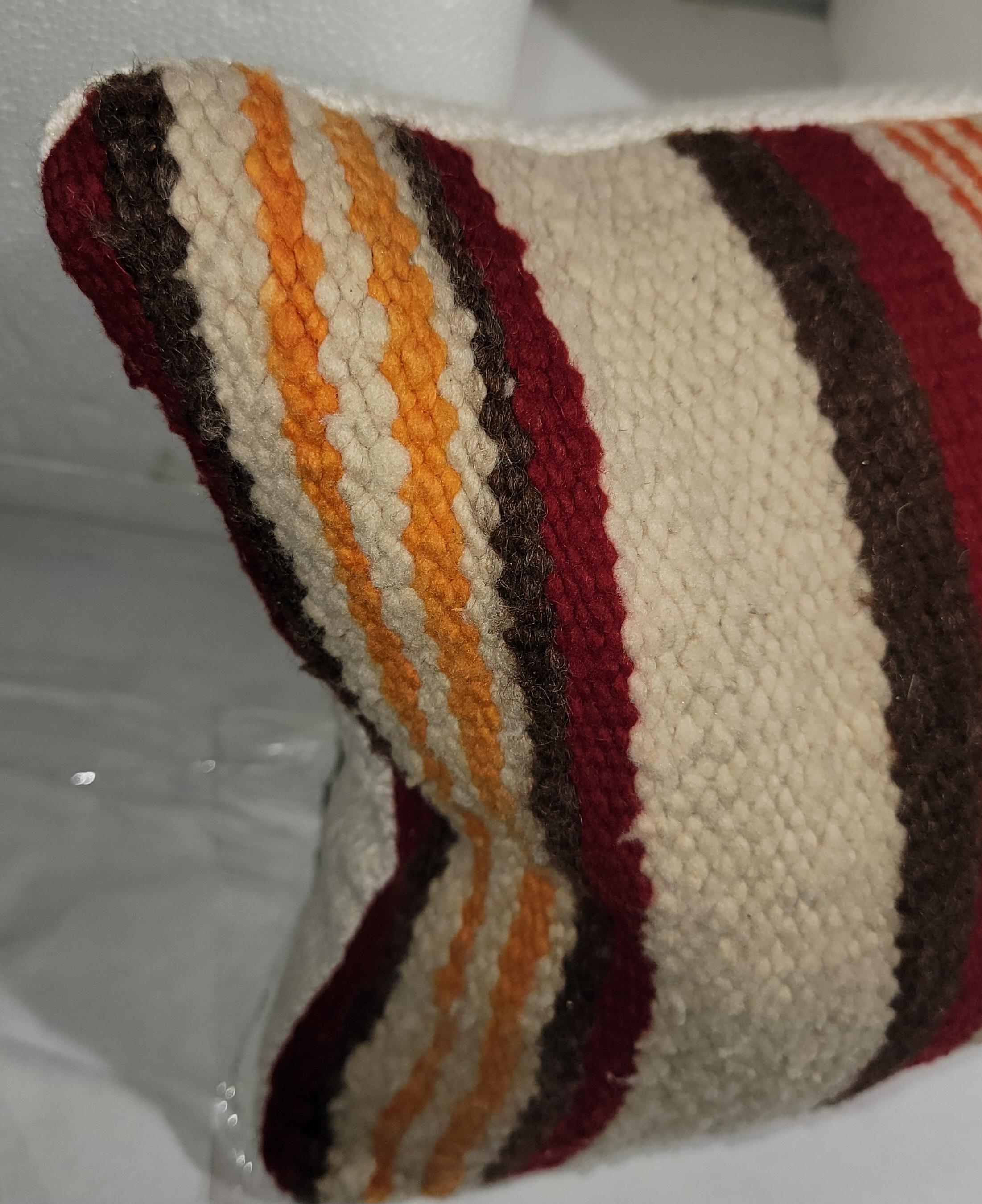 Americano Cuscino Bolsters a righe di Navajo in vendita