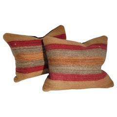 Striped Navajo Weaving Pillows-Pair