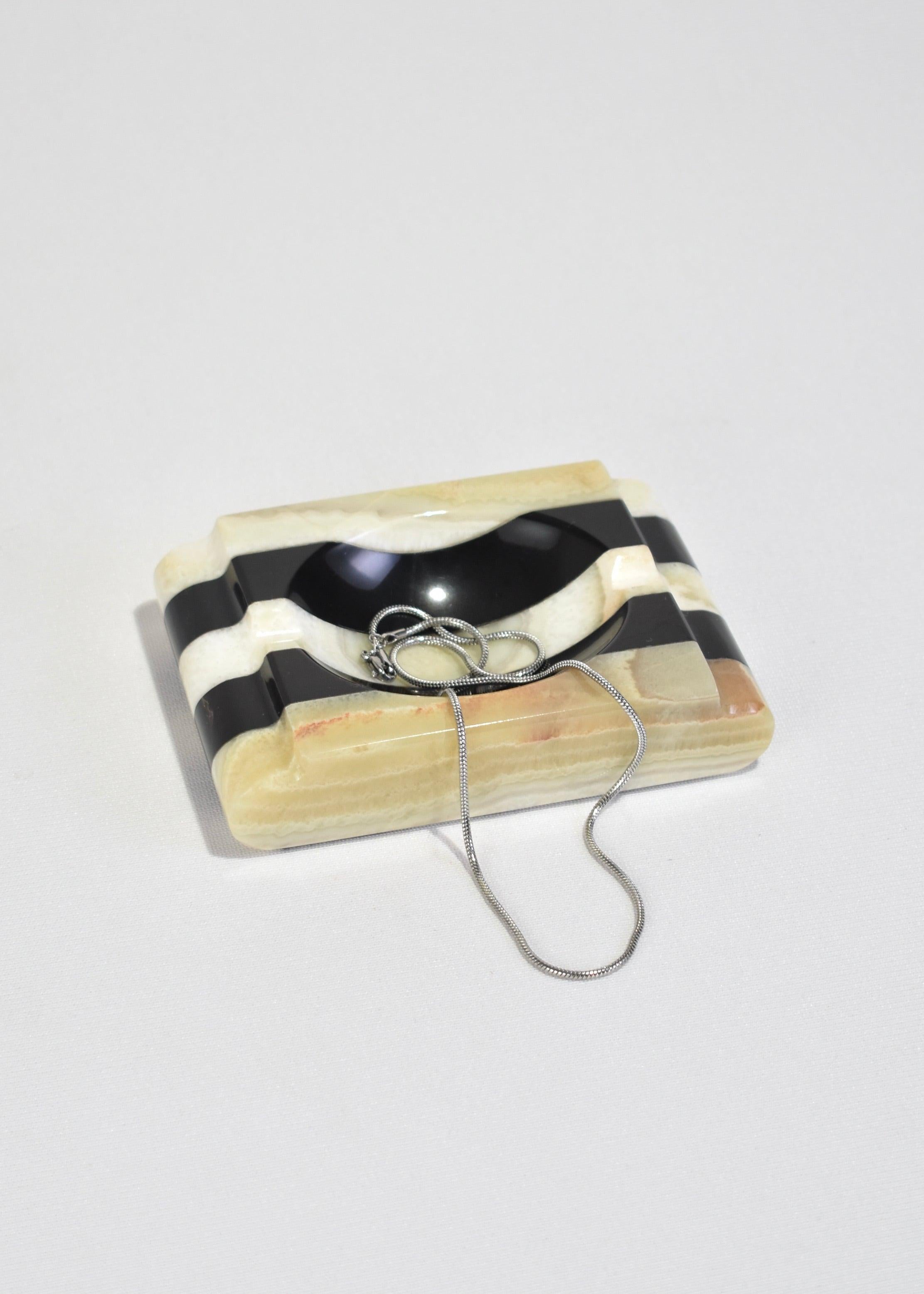 Striped Onyx Catchall In Good Condition In Richmond, VA