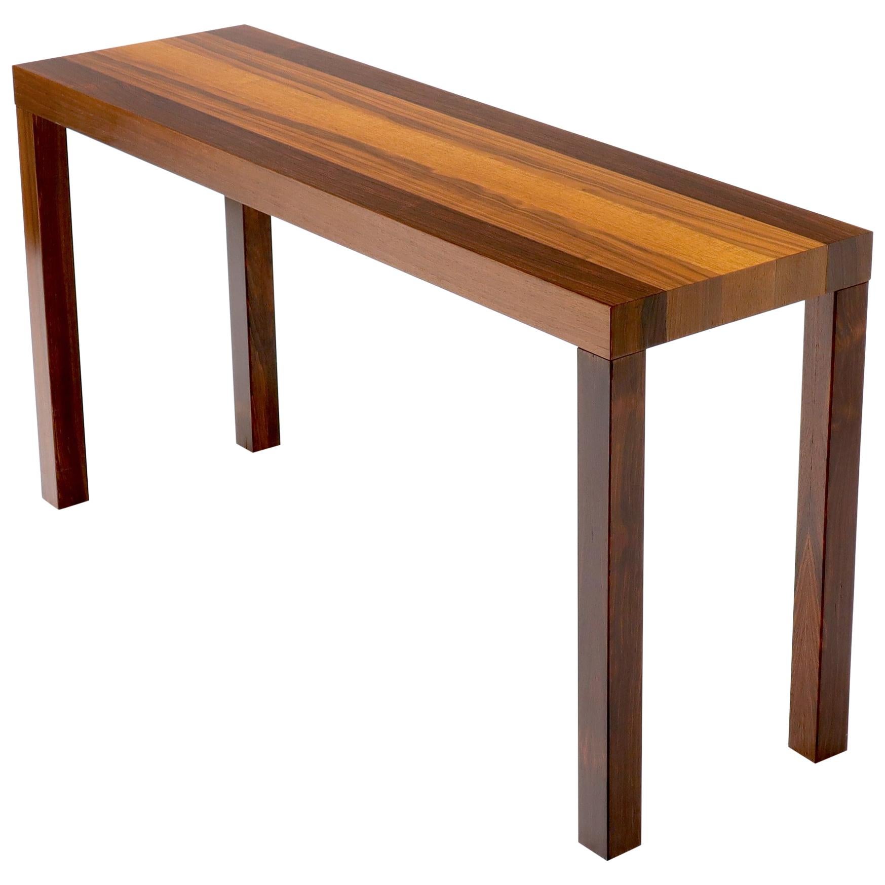 Striped Rosewood Console Table Attributed to Milo Baughman