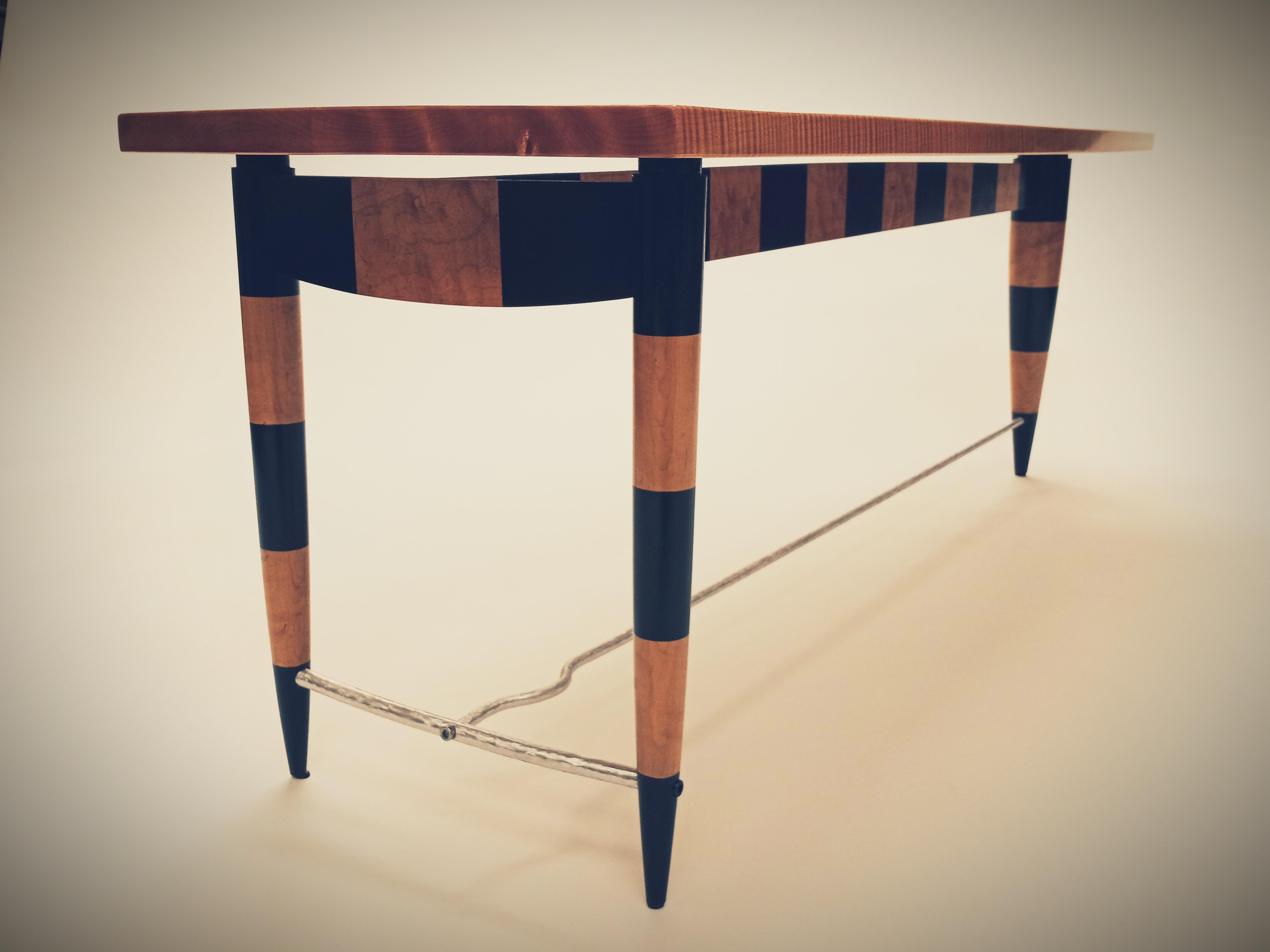 Curley maple coffee table is part of a larger series of work entitled 