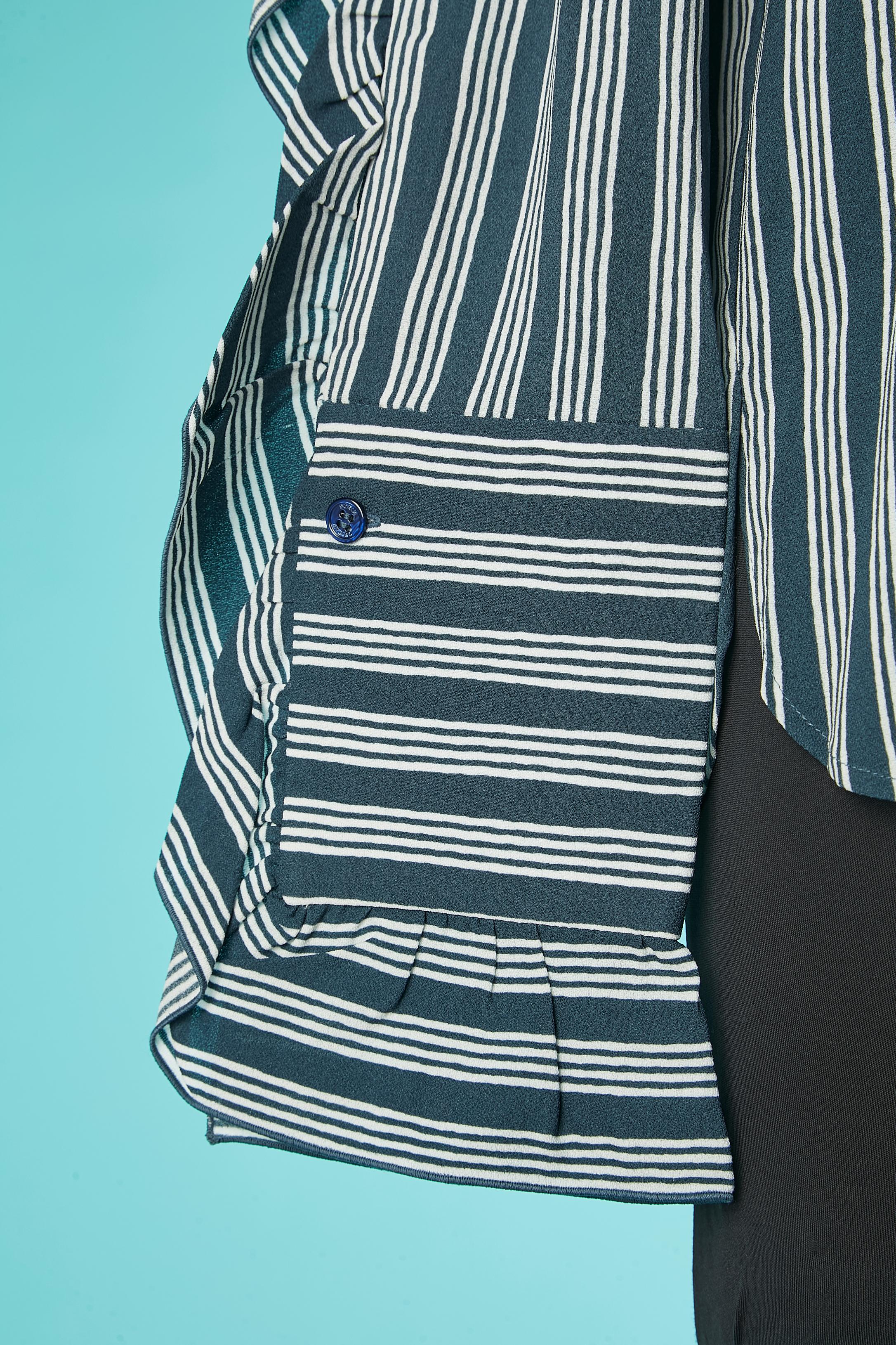 Women's Striped shirt with ruffles on the collar and on the sleeves Sonia Rykiel 