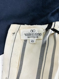 Blusa de sarga de seda a rayas de Valentino Garavani - Italia, hacia 1990