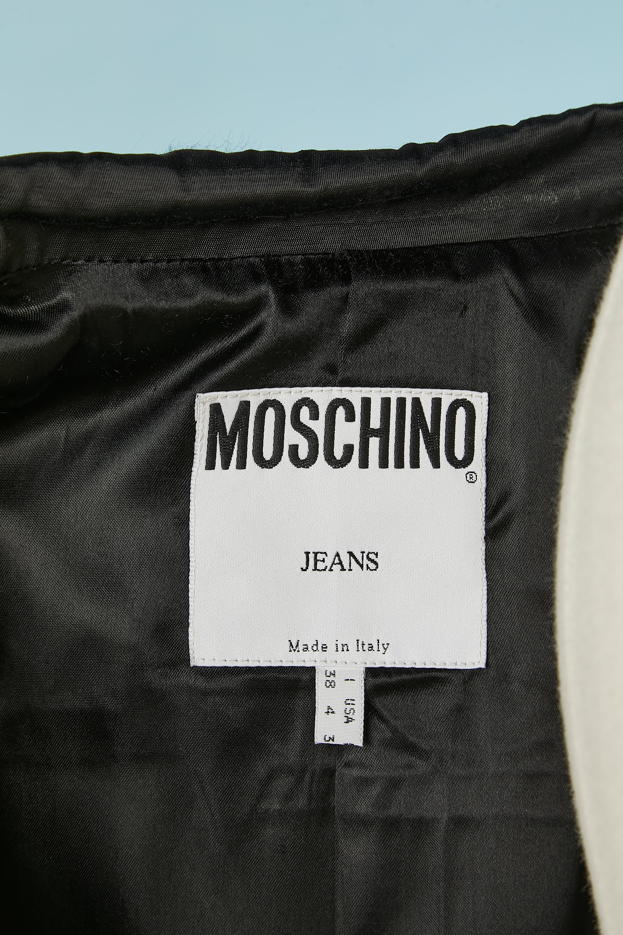 Combinaison jupe rayée avec empiècement noir Moschino Jeans  en vente 4