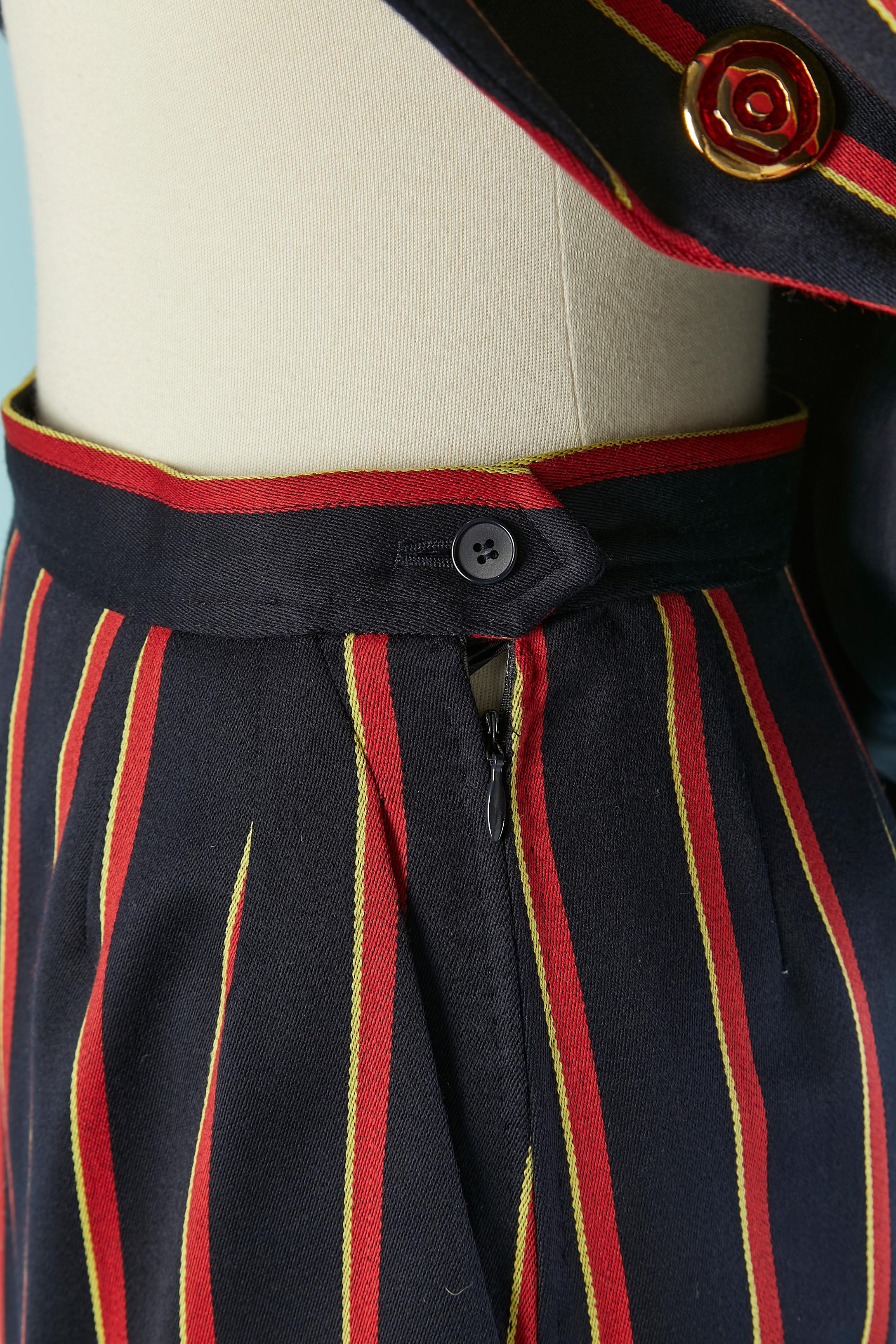 Striped skirt suit Yves Saint Laurent Rive Gauche For Sale 5