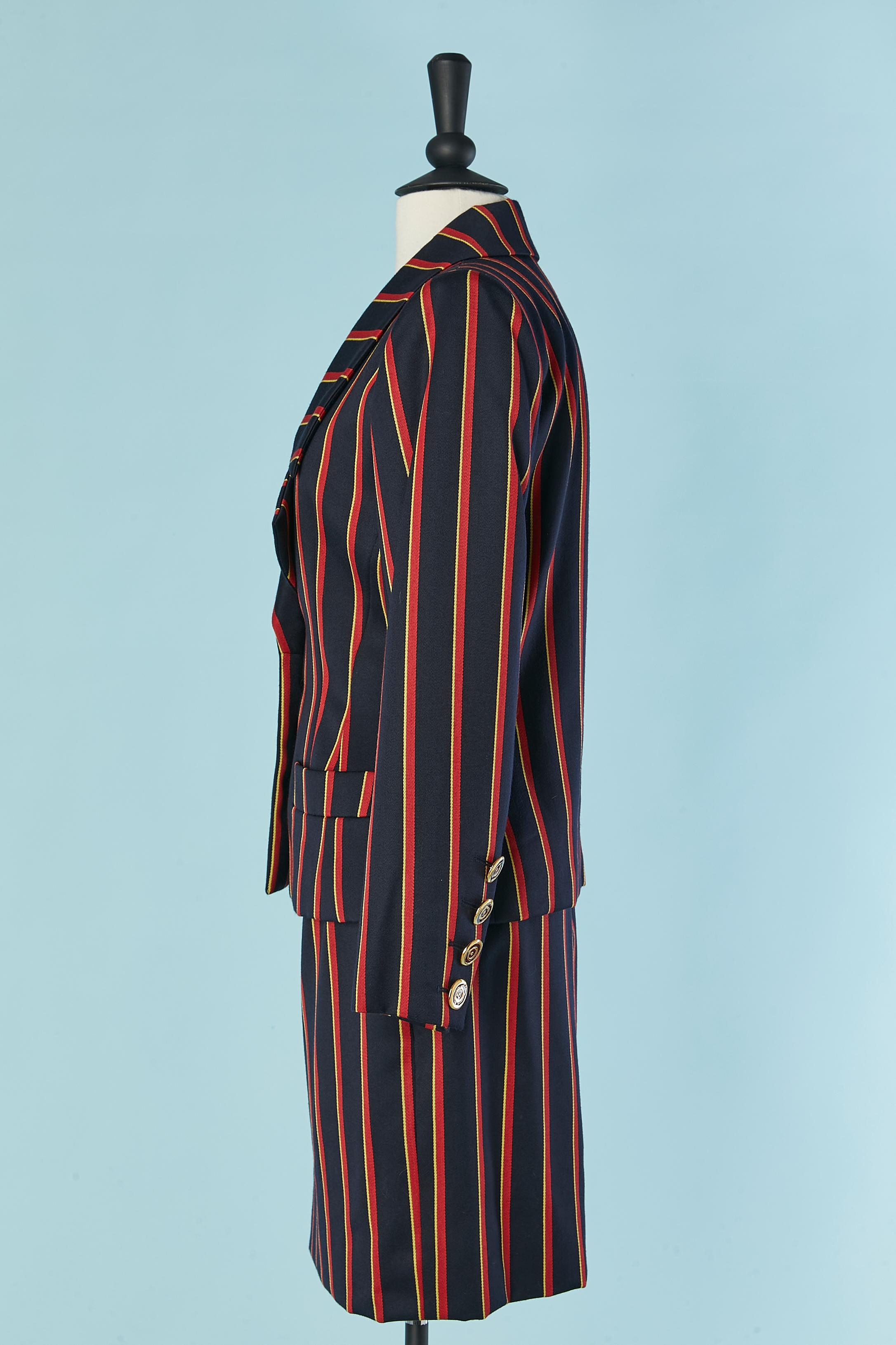 Striped skirt suit Yves Saint Laurent Rive Gauche For Sale 1