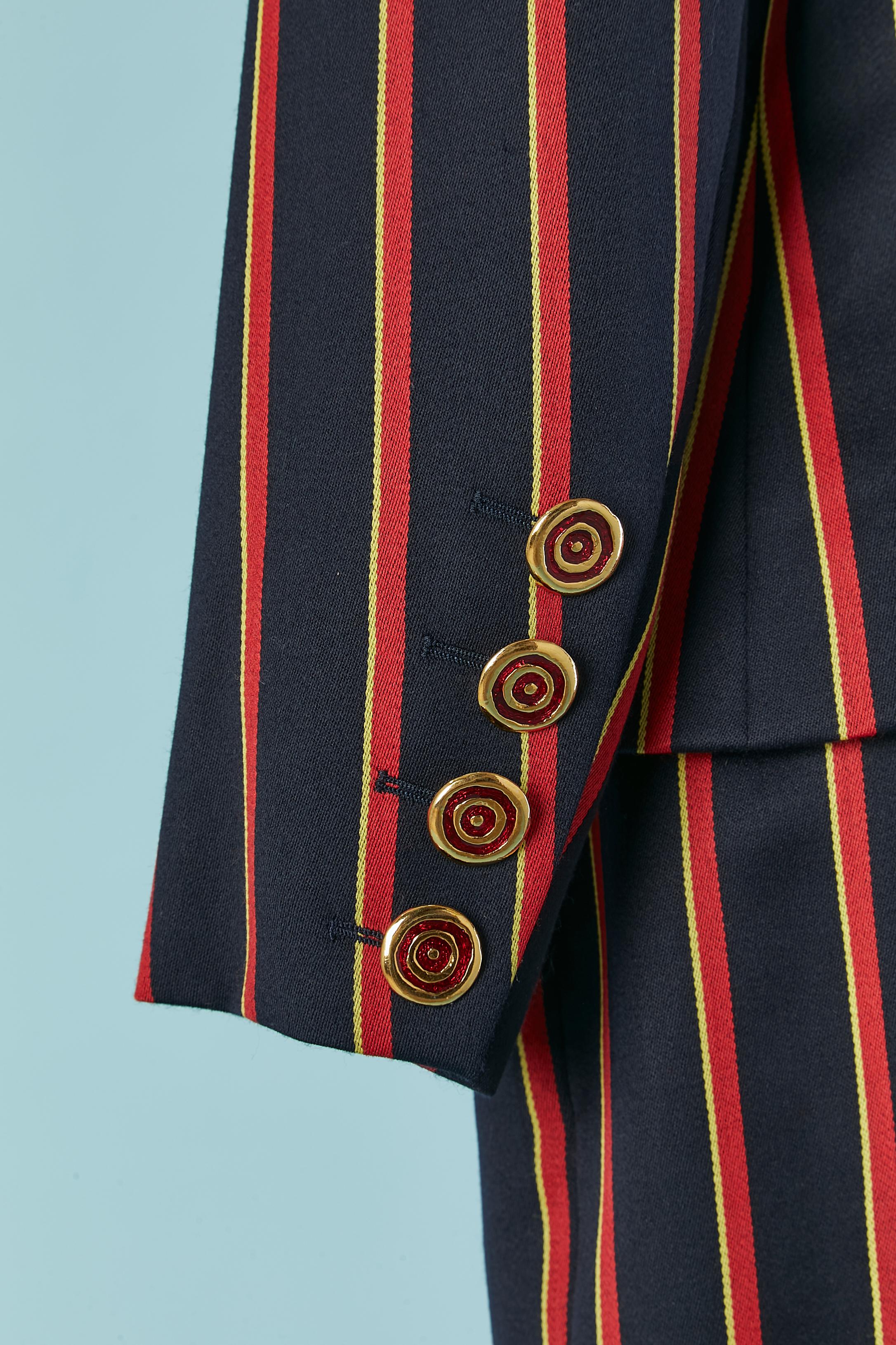 Striped skirt suit Yves Saint Laurent Rive Gauche For Sale 2