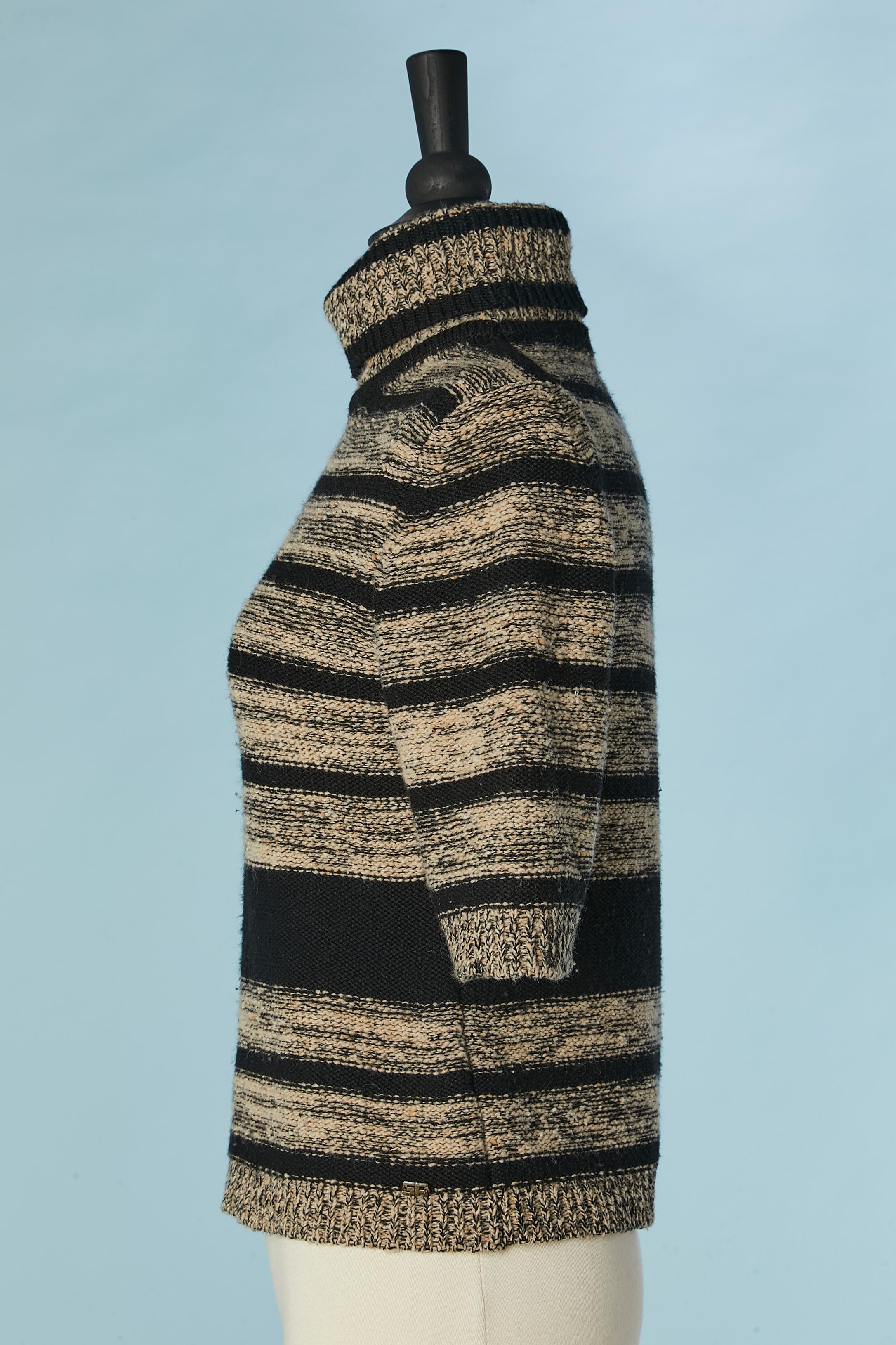 Women's Striped sweater with turtle neck Sonia Rykiel  For Sale