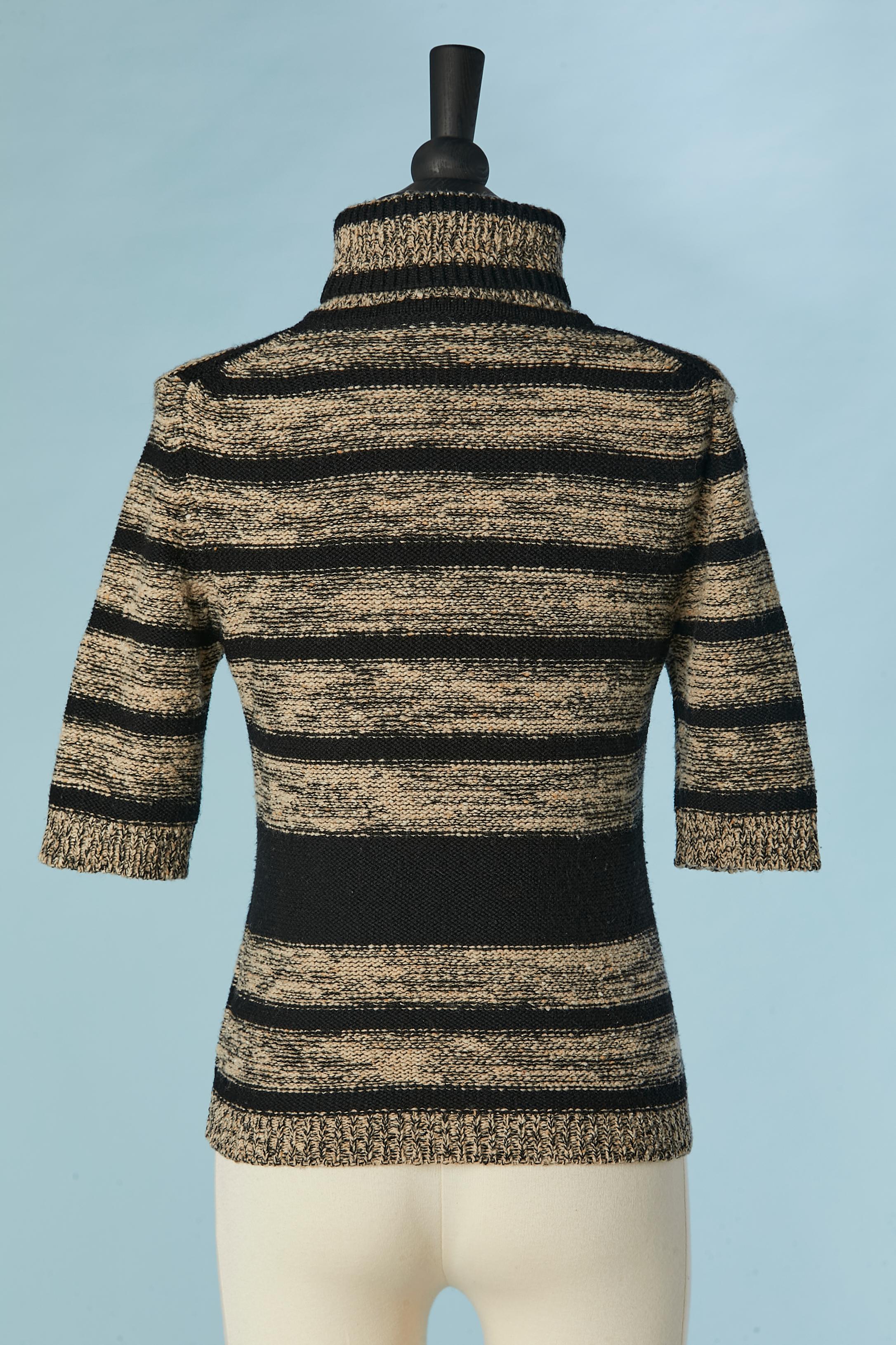 Striped sweater with turtle neck Sonia Rykiel  For Sale 1