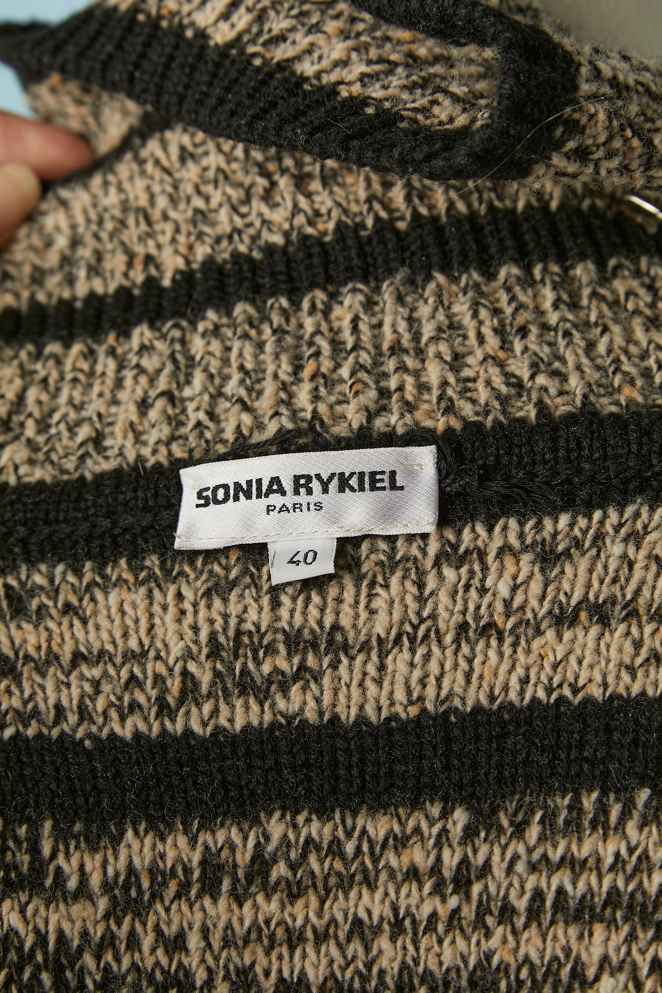 Striped sweater with turtle neck Sonia Rykiel  For Sale 2