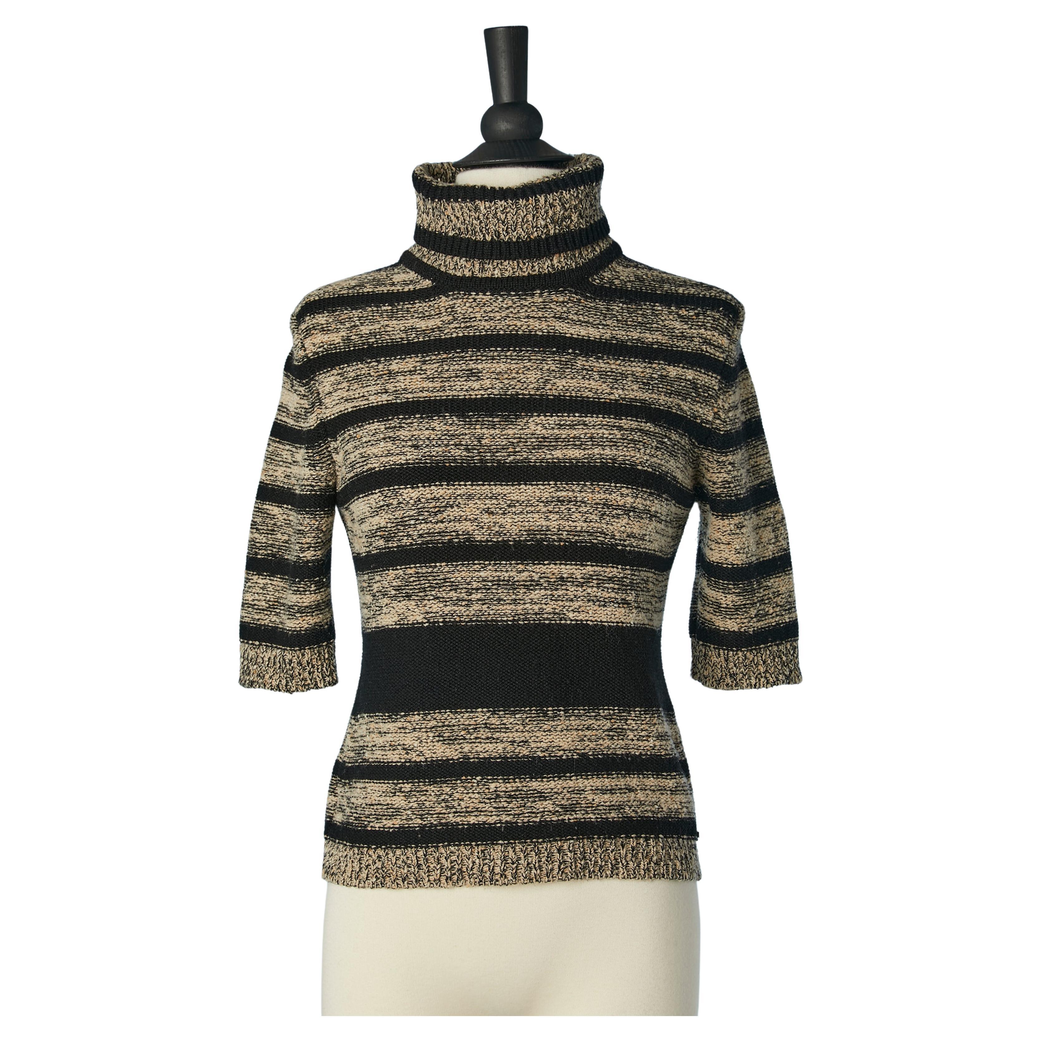 Striped sweater with turtle neck Sonia Rykiel  For Sale