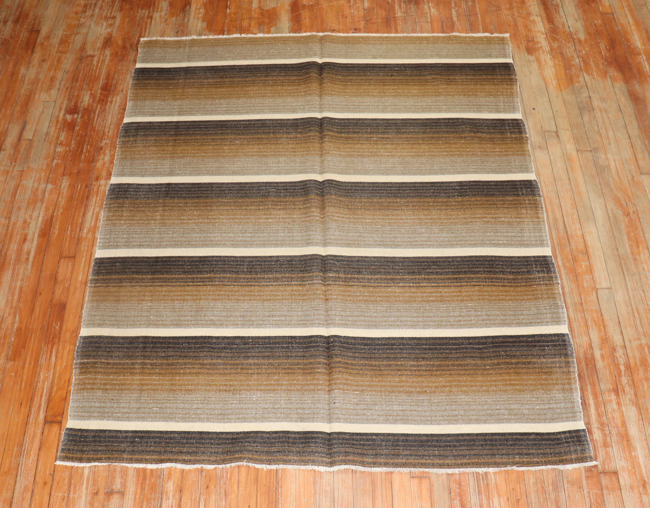 Striped Turkish Kilim For Sale 3