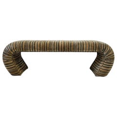 Striped Velvet Waterfall Bench by Steve Chase