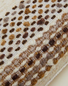 Striped Vintage Scandinavian Wool fabric Pillow in Cream 70x40 cm