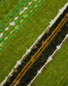 Striped Vintage Scandinavian Wool fabric Pillow in Green 60x50 cm