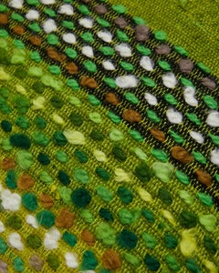 Striped Vintage Scandinavian Wool fabric Pillow in Green 60x60 cm option 3