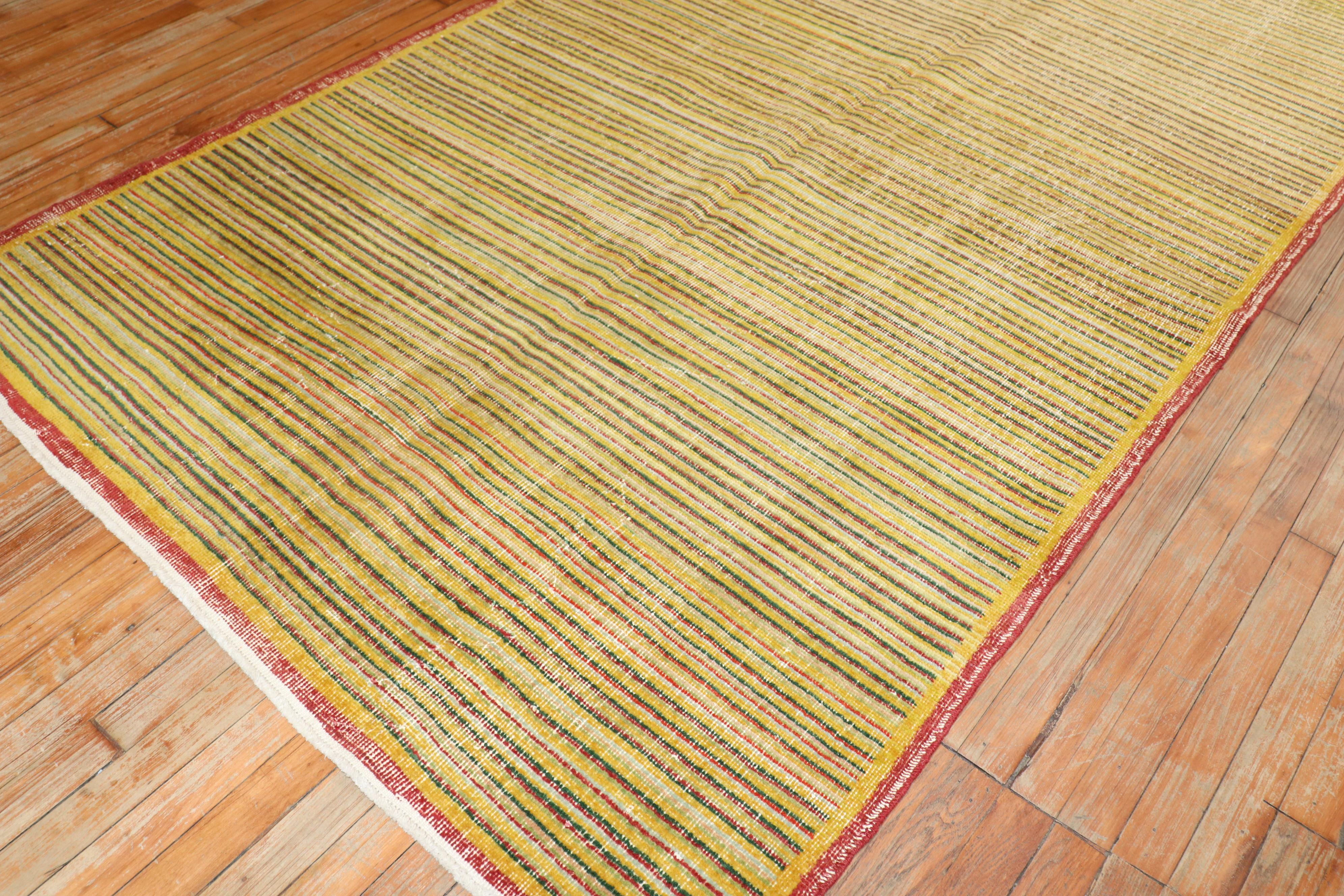 Gestreifter trkischer Vintage-Dekoteppich (Türkisch) im Angebot