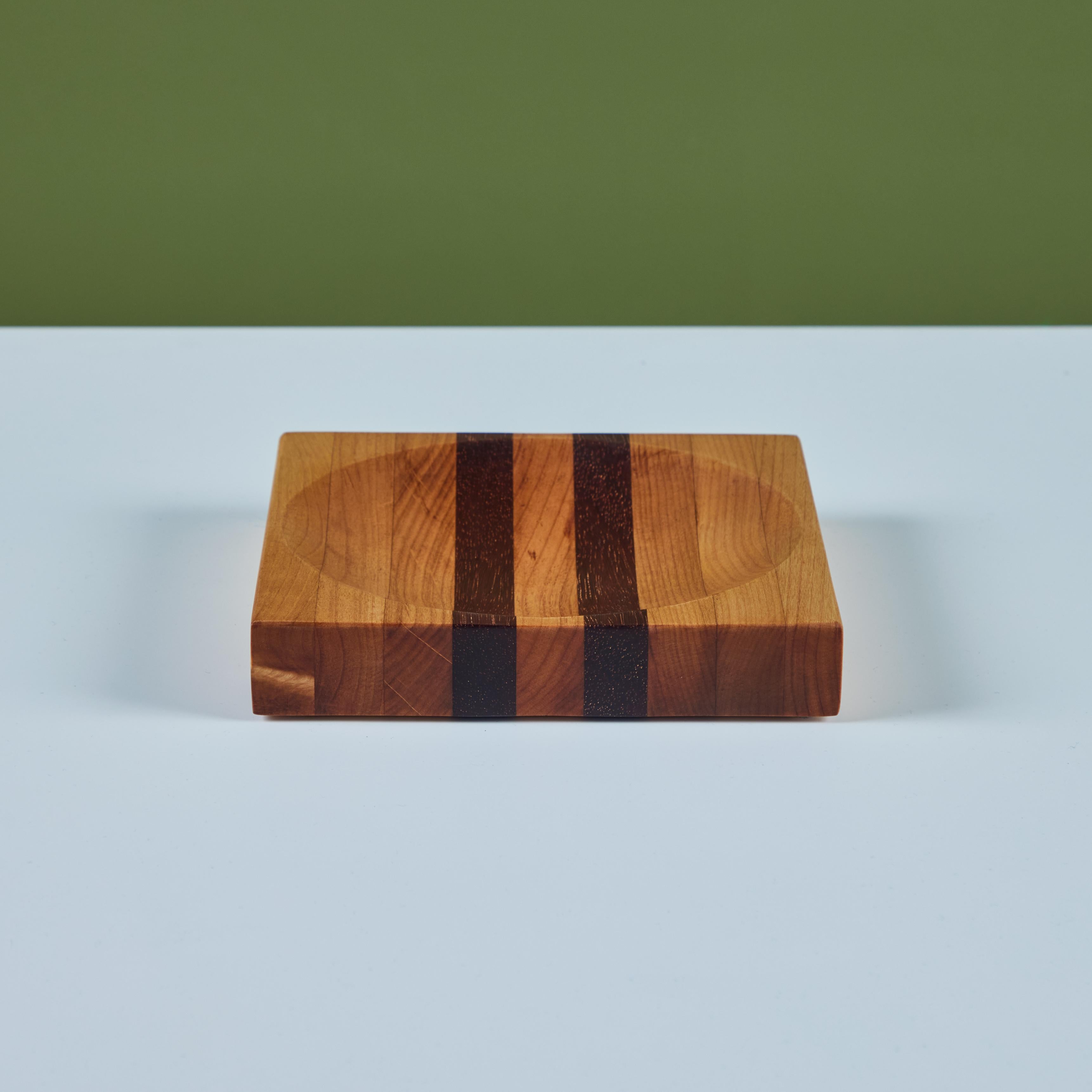 Striped Wood Catchall In Good Condition For Sale In Los Angeles, CA