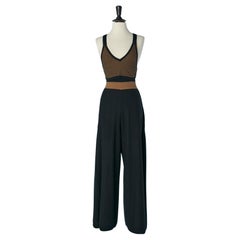 Ensemble débardeur et pantalon en tricot rayé SONIA RYKIEL