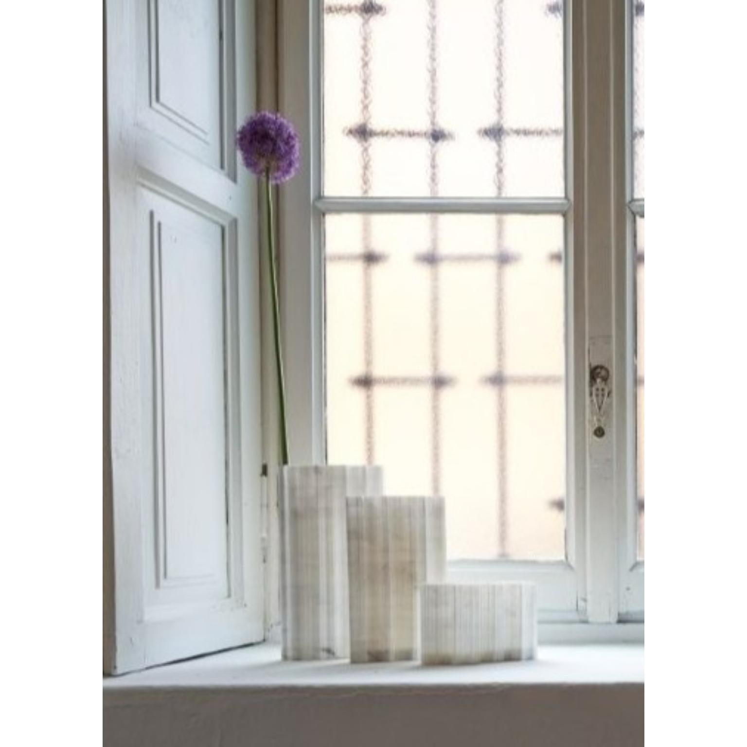 Dekorative Vase Stripes A1 aus Statuario-Marmor von Bufalini Marmi im Angebot 6