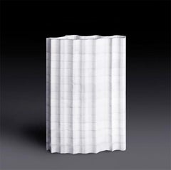 Stripes A1 Decorative Vase in Statuario Marble by Bufalini Marmi